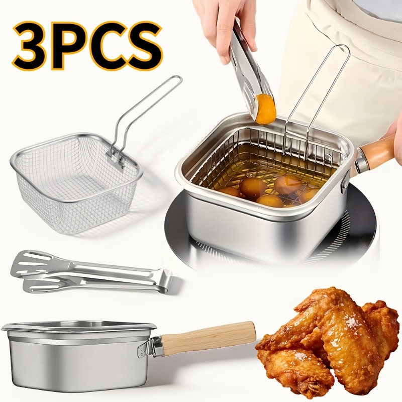 Paella Pan Steel - Panela de fritura profunda quadrada de