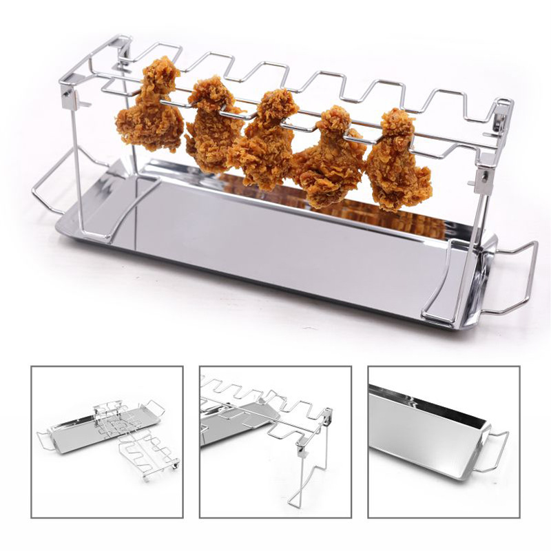 Paella Pan Steel - Suporte Dobrável de Aço Inoxidável para