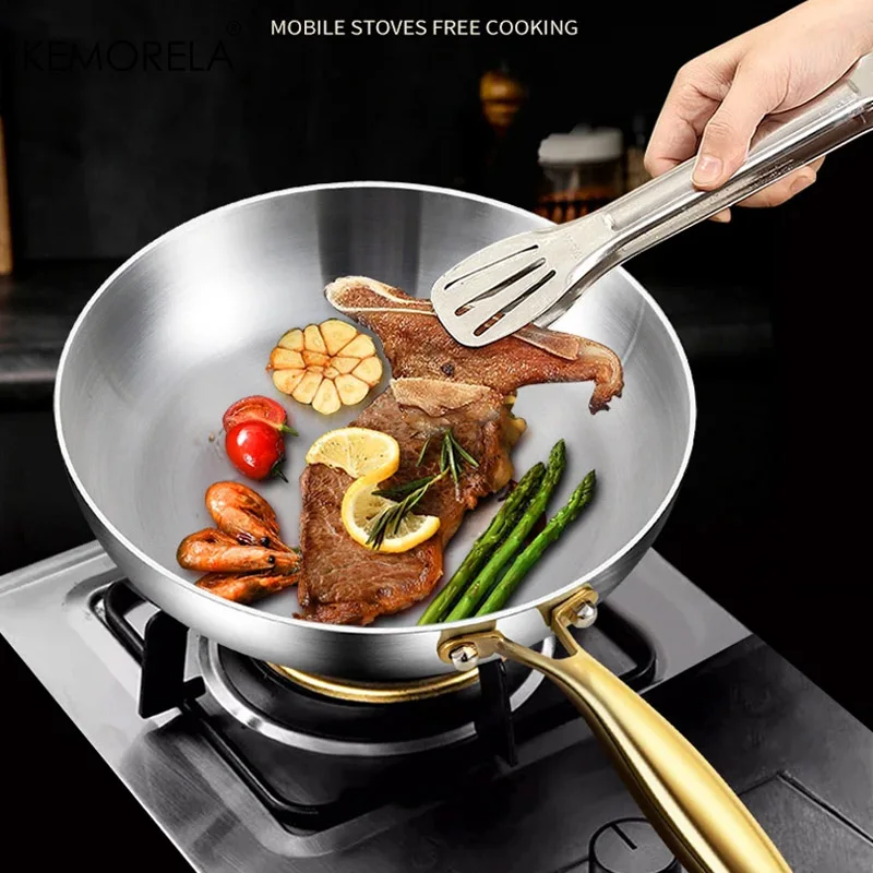 Frigideira com alça dourada de - Paella Pan Steel avaliação e preço